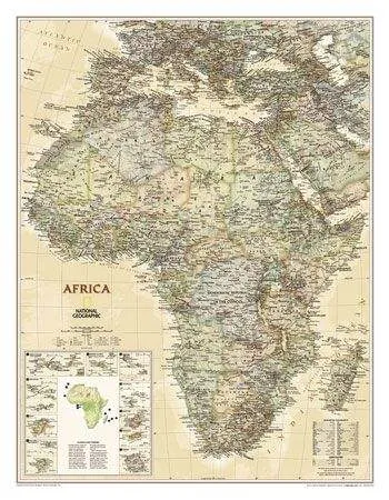 Africa Executive Wall Map by National Geographic (2014)