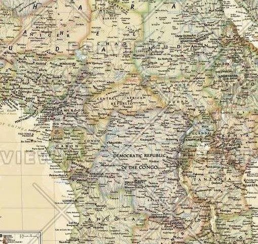 Africa Executive Wall Map by National Geographic (2014)