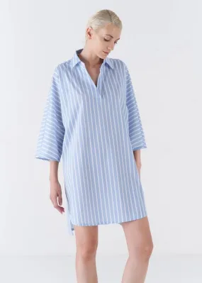 AMINA RUBINACCI Paprika Striped Oversized Shirt Dress