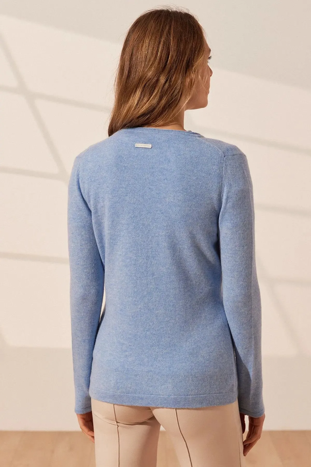 Blue Pure Cashmere Women's Cardigan
