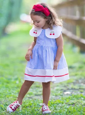 Girls Cherry Blossom A-Line Dress