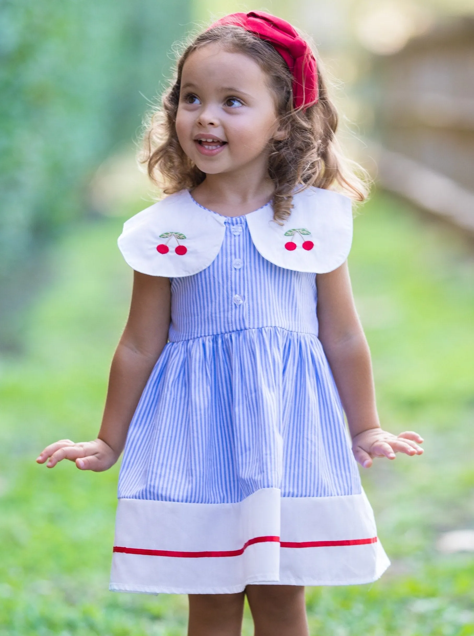 Girls Cherry Blossom A-Line Dress