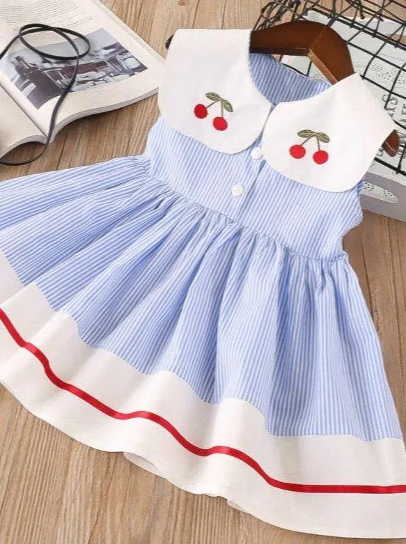 Girls Cherry Blossom A-Line Dress