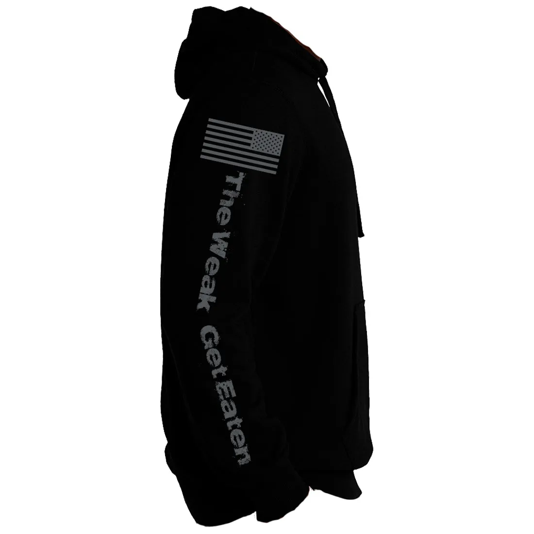 The Weak Get Eaten Pullover Hoodie - Black
