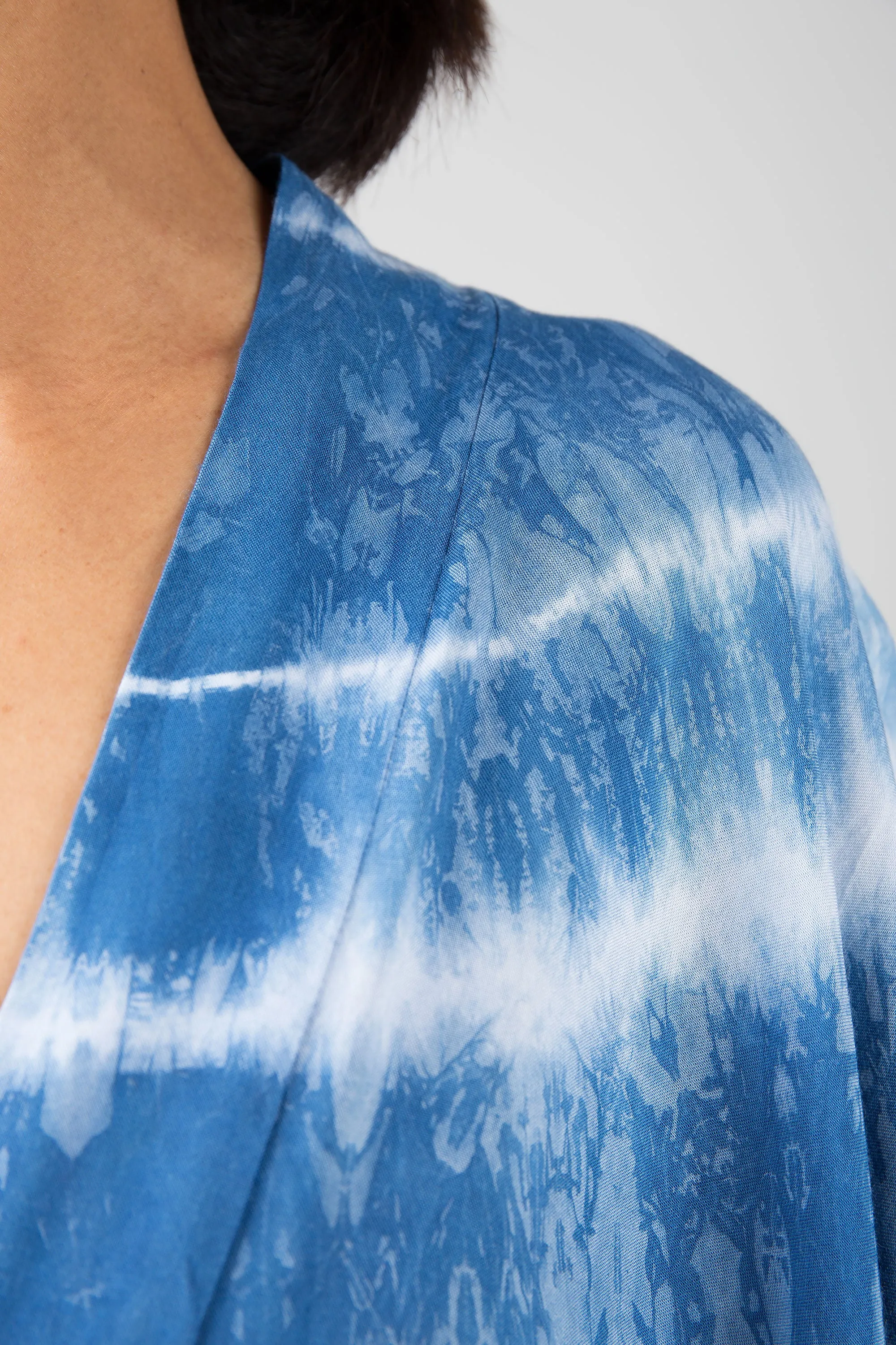 Tie dye kimono robe