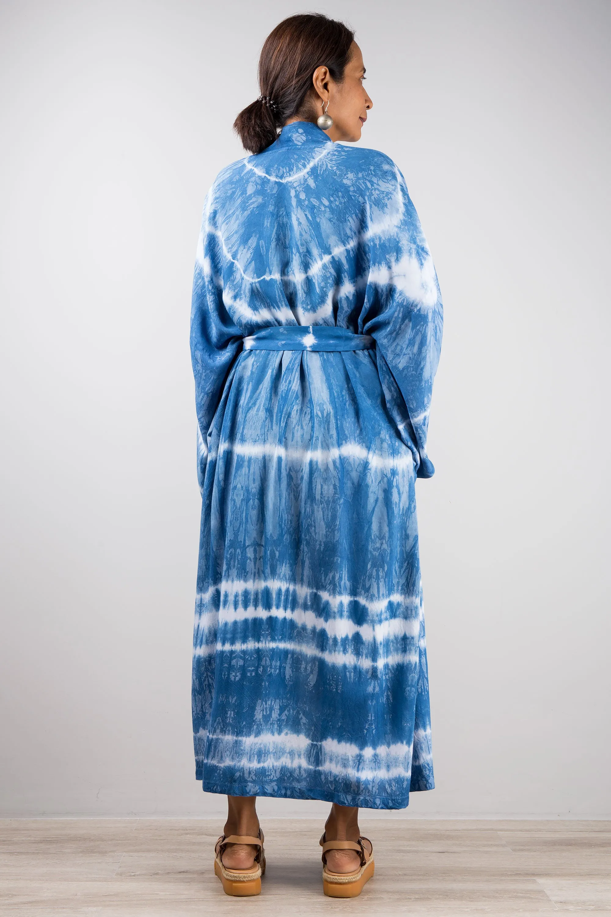 Tie dye kimono robe