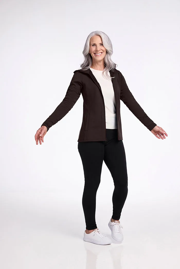 Zoey Zip Up Hoodie • Final Sale Deals! - French Roast