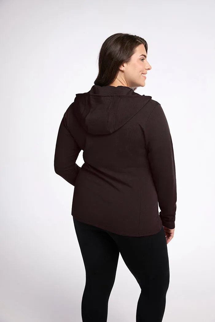 Zoey Zip Up Hoodie • Final Sale Deals! - French Roast