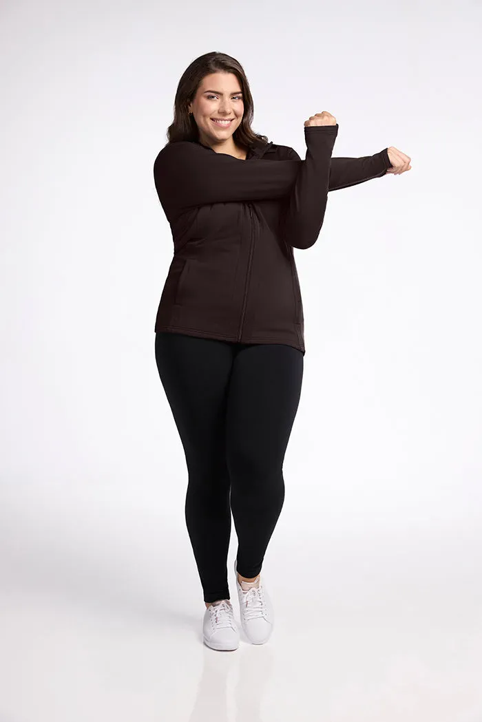 Zoey Zip Up Hoodie • Final Sale Deals! - French Roast