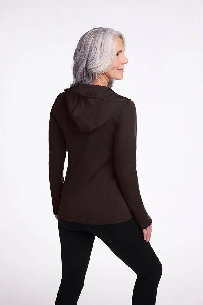 Zoey Zip Up Hoodie • Final Sale Deals! - French Roast