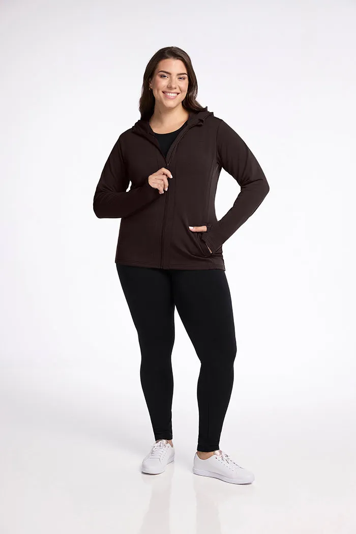 Zoey Zip Up Hoodie • Final Sale Deals! - French Roast