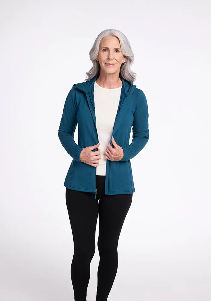 Zoey Zip Up Hoodie • Final Sale Deals! - Real Teal