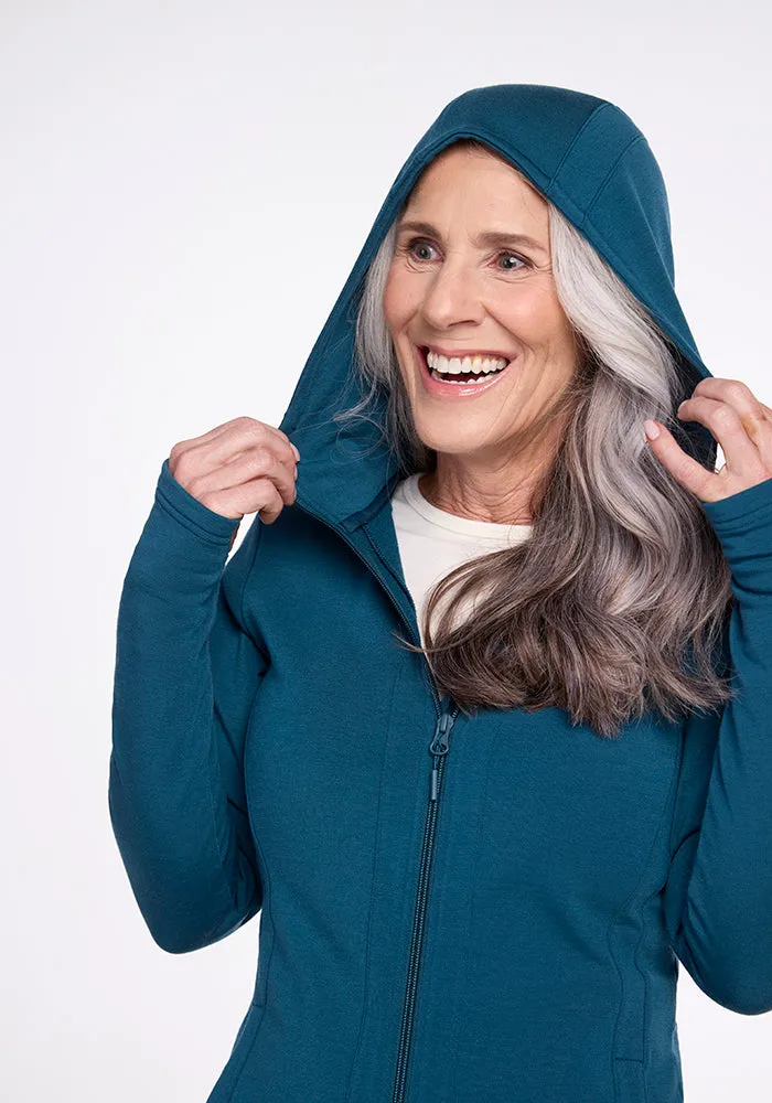 Zoey Zip Up Hoodie • Final Sale Deals! - Real Teal